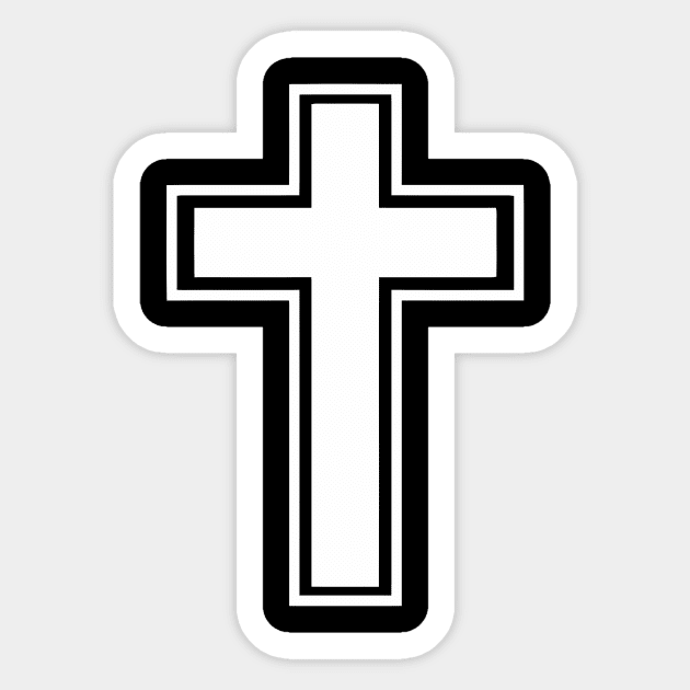 Cross t-shirt Sticker by Ramateeshop